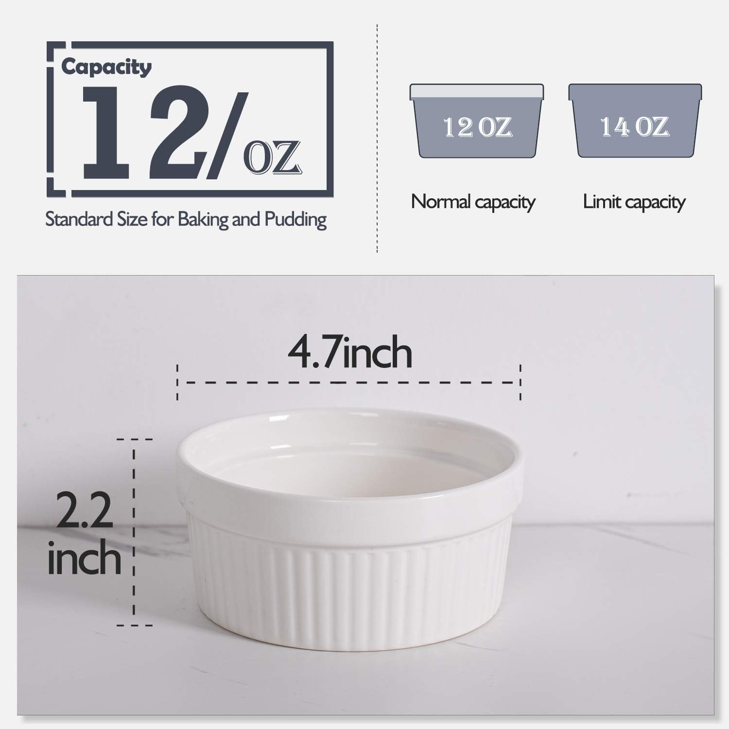 12 oz and Up: Large Ramekins for French Onion Soup, Pot Pies, and Generous Soufflés